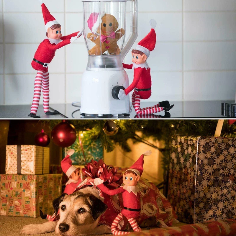 Set di 2-30,48 cm novità Naughty Girl And Boy Elves Behavin' Badly