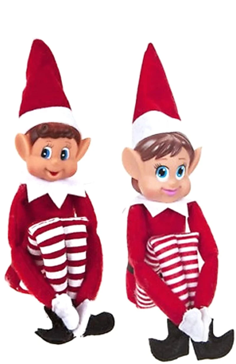 Set di 2-30,48 cm novità Naughty Girl And Boy Elves Behavin' Badly
