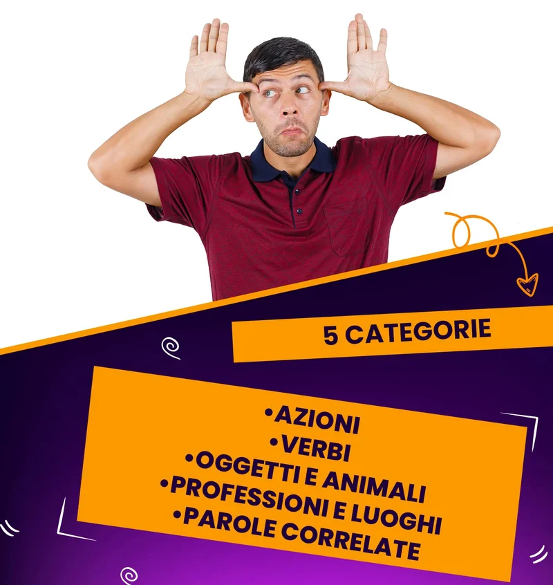 GLOP Mimo - Giochi da Tavolo - Mettete alla Prova le Vostre Abilità di Mimo - Divertente Gioco per Adulti e Famiglie - Bambini Sopra i 8 anni - Da 2 a 6 squadre