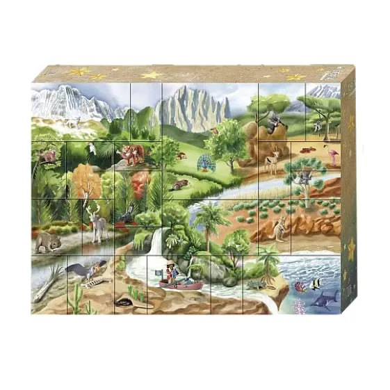 PLAYMOBIL Wiltopia 71006 Calendario Dell'Avvento Fai da Te, Viaggio degli Animali Intorno, Include 23 Animali da Tutto, Giocattolo Sostenibile per Bambini dai 4 Anni in su