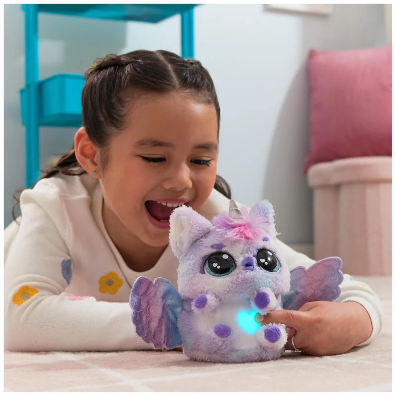 HATCHIMALS Alive, Uovo Mystery Hatch Pufficorn, Peluche Interattivo a Sorpresa con Effetti Speciali, Nebbia, Luci, 100 Reazioni e Suoni, Giocattoli per Bambini e Bambine, 5+ Anni - Modelli Variabili
