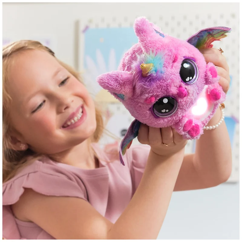 HATCHIMALS Alive, Uovo Mystery Hatch Pufficorn, Peluche Interattivo a Sorpresa con Effetti Speciali, Nebbia, Luci, 100 Reazioni e Suoni, Giocattoli per Bambini e Bambine, 5+ Anni - Modelli Variabili