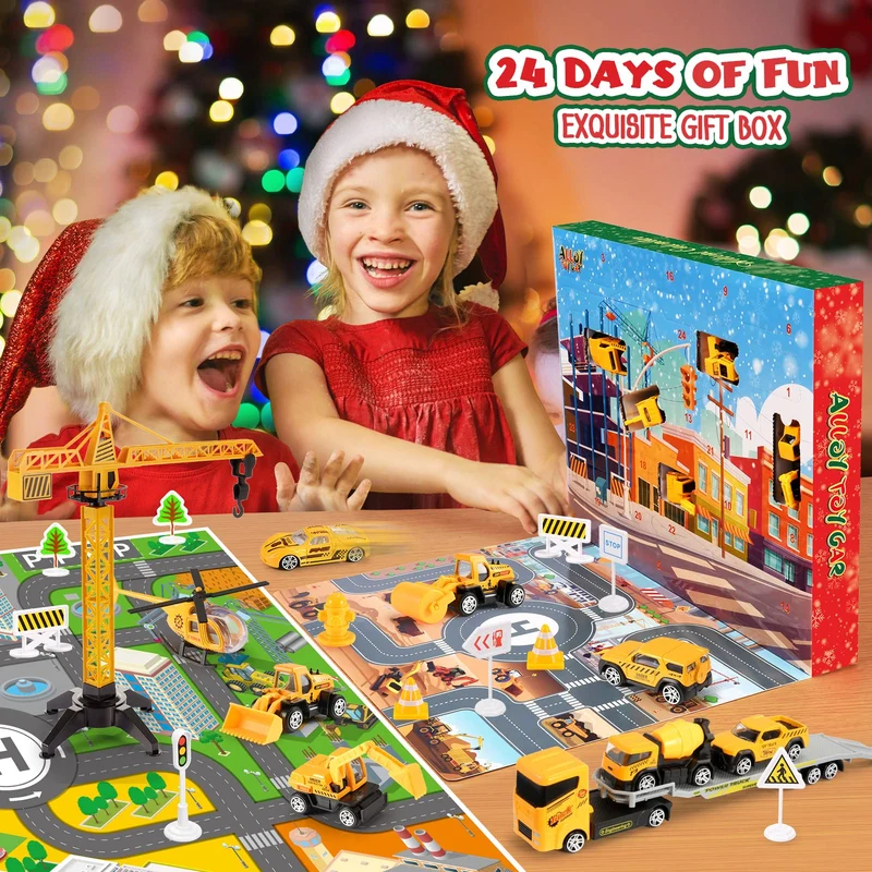 EUCOCO Calendario Avvento Macchinine 2024, Regalo Bambino 2 3 4 5 6 Anni Macchinine per Bambini 2-6 Anni Giocattoli Bambino 2-6 Anni Calendario Dell'avvento 2024 Cars Macchinine Regalo Bambina 2-6