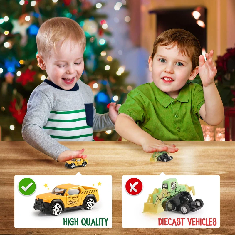 EUCOCO Calendario Avvento Macchinine 2024, Regalo Bambino 2 3 4 5 6 Anni Macchinine per Bambini 2-6 Anni Giocattoli Bambino 2-6 Anni Calendario Dell'avvento 2024 Cars Macchinine Regalo Bambina 2-6