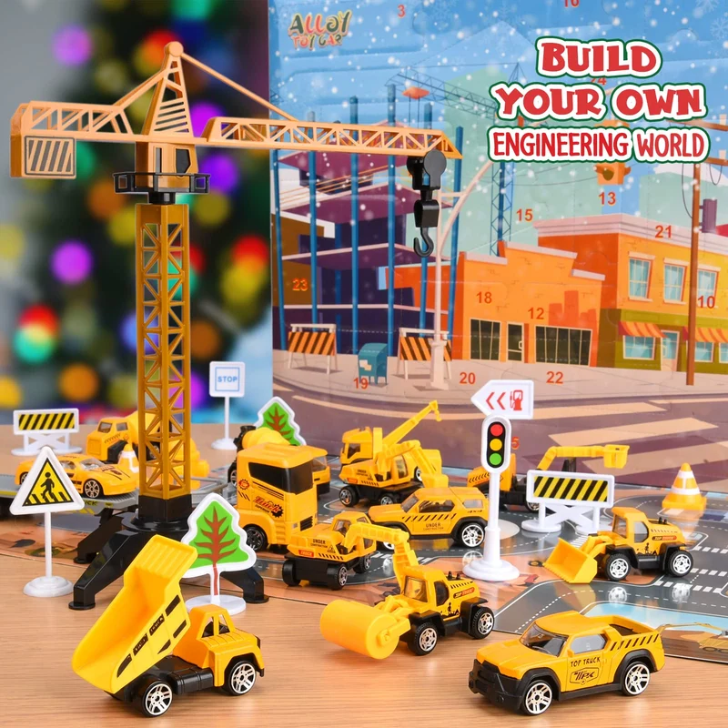 EUCOCO Calendario Avvento Macchinine 2024, Regalo Bambino 2 3 4 5 6 Anni Macchinine per Bambini 2-6 Anni Giocattoli Bambino 2-6 Anni Calendario Dell'avvento 2024 Cars Macchinine Regalo Bambina 2-6