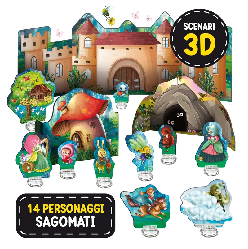 Liscianigiochi- Montessori l'Inventafavole del Mondo Fantastico, 95216