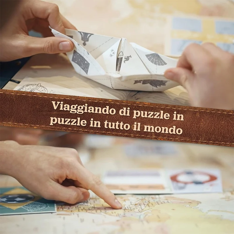 Hidden Games - Calendario dell'Avvento con puzzle -Il Giro del Mondo del Professor Leonardo - Un gioco di enigmi in 24 buste misteriose
