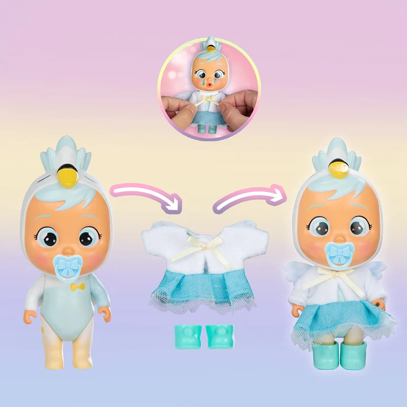 CRY BABIES MAGIC TEARS Storyland Dress Me Up, Mini Bambola Sorpresa che Piange Lacrime Vere con Vestiti Intercambiabili - Regalo Ottimo per Bambini +3 Anni