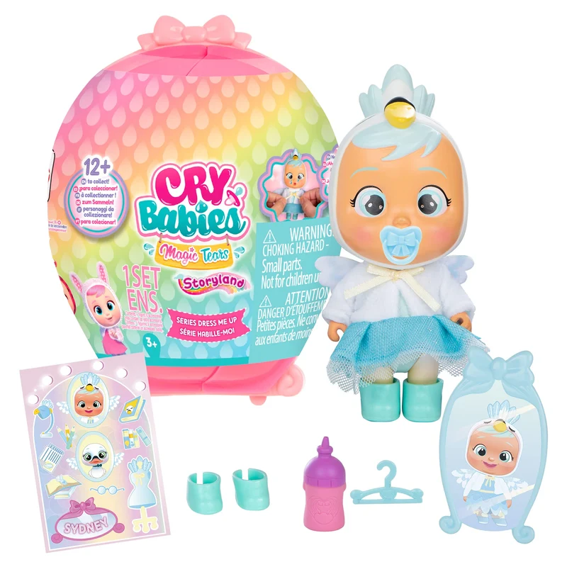 CRY BABIES MAGIC TEARS Storyland Dress Me Up, Mini Bambola Sorpresa che Piange Lacrime Vere con Vestiti Intercambiabili - Regalo Ottimo per Bambini +3 Anni