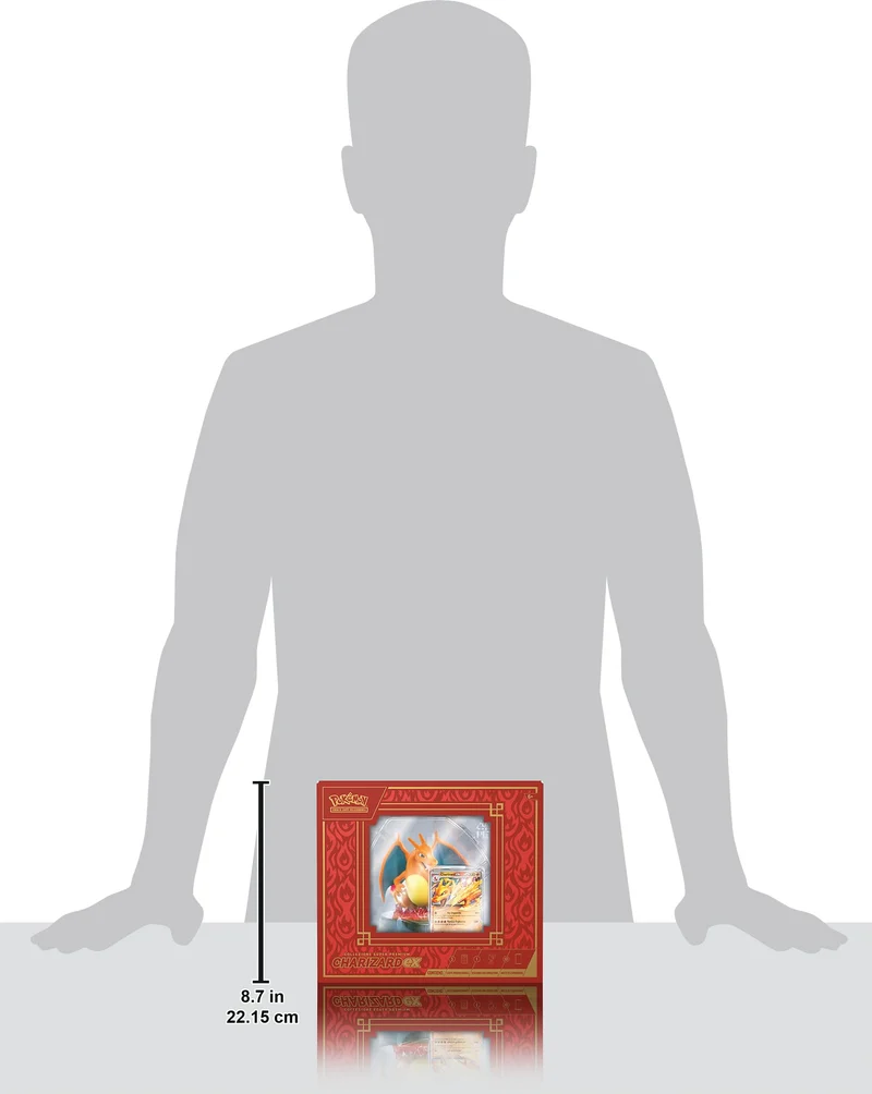 GCC Pokémon: collezione super premium Charizard-ex (tre carte promozionali olografiche, una statuina con espositore da una carta e 10 buste di espansione)