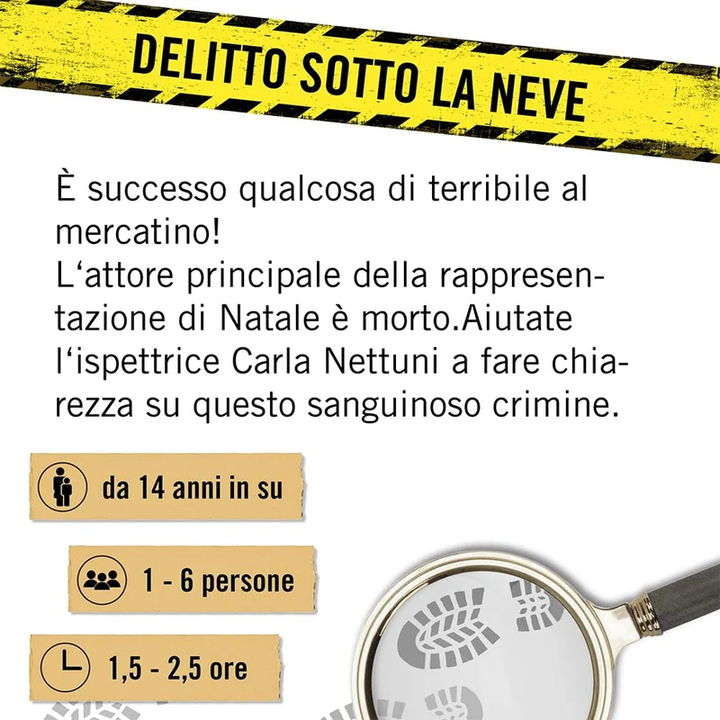 Hidden Games Luogo del Reato - Delitto sotto la neve - Italiana - gioco realistico della scena del crimine, gioco emozionante del detective, gioco della stanza di fuga