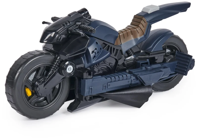 DC Comics, Veicolo Batman Adventures 2 in 1, Batcycle Trasformabile, Macchina Batman Compatibile con Tutte Le Action Figure Batman, Batmobile Trasformabile, Giochi per Bambini e Bambine, 4+ Anni
