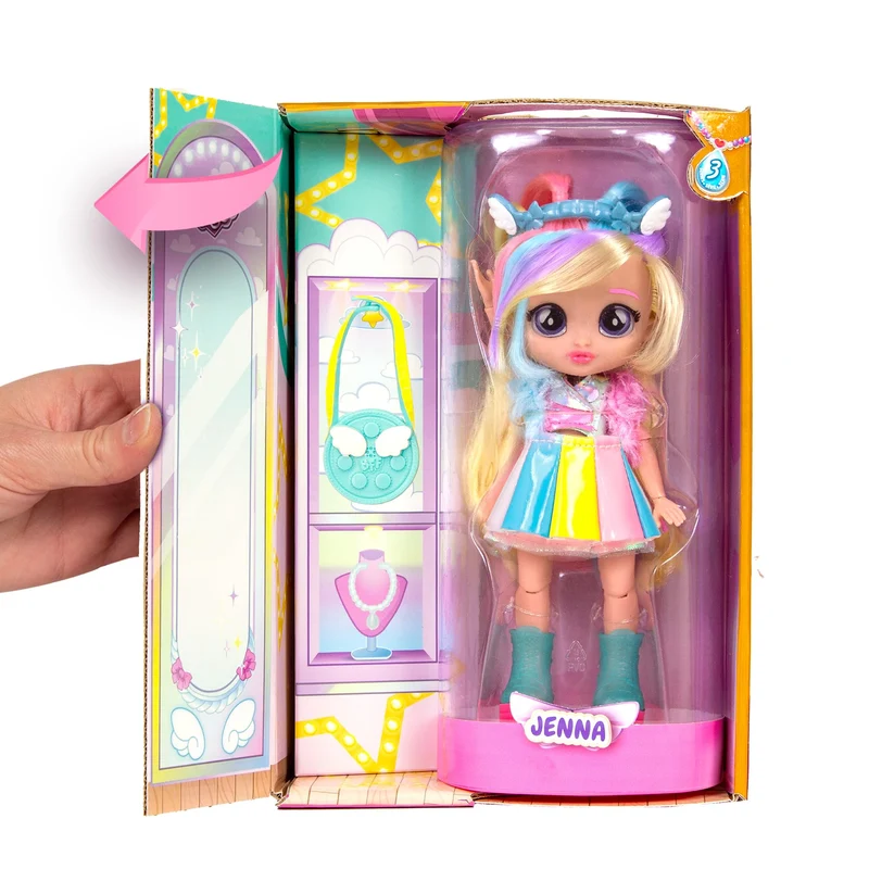 BFF BY CRY BABIES Jenna - Collezionabile Bambola Fashion con lunghi Capelli, vestiti in tessuto e 9 accessori-Giocattolo Ottimo per Bambine e Bambini +5 Anni