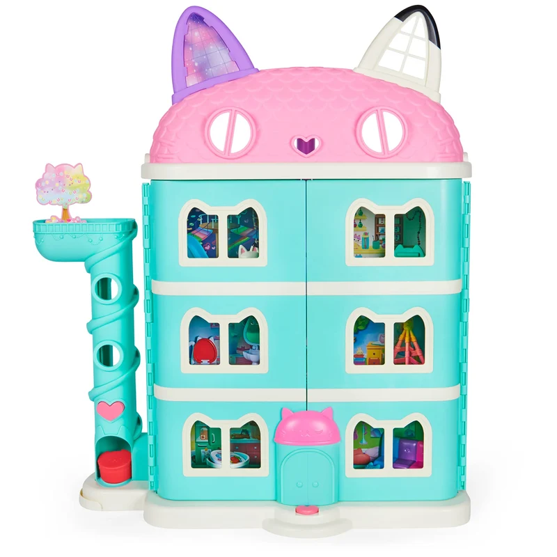 Gabby's Dollhouse, Playset casa delle bambole di Gabby, set con luci e suoni, giochi per bambini dai 3 anni in su