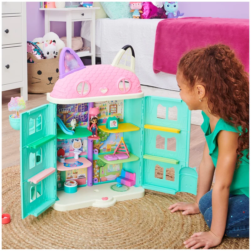 Gabby's Dollhouse, Playset casa delle bambole di Gabby, set con luci e suoni, giochi per bambini dai 3 anni in su