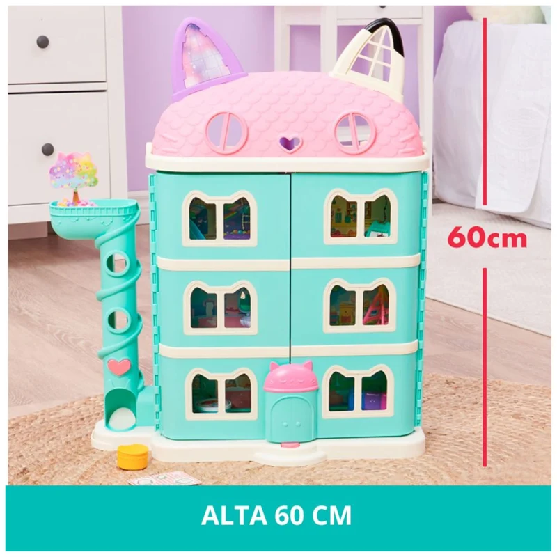 Gabby's Dollhouse, Playset casa delle bambole di Gabby, set con luci e suoni, giochi per bambini dai 3 anni in su