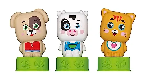 Clementoni Soft Clemmy - Sweet Animals, Play Set Bambini 6-36 Mesi, con 6 Mattoncini per Costruzioni e 3 Personaggi, Gioco Prima Infanzia Made in Italy, per Stimolare i Sensi dei più Piccoli, 17849