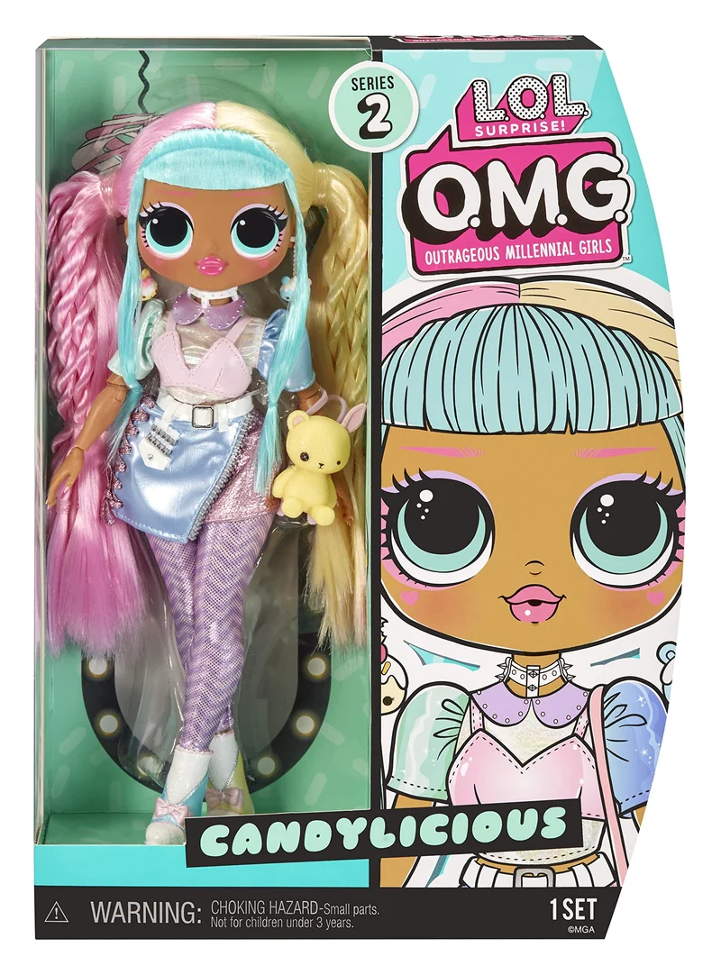 L.O.L. Surprise! OMG House of Surprises Bambola alla Moda Serie 2, CANDYLICIOUS, Include accessori e supporto per la bambola, Da collezione, Età: 4+ anni, 586111