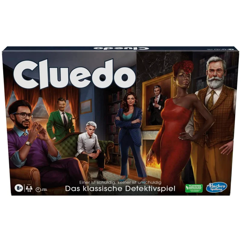 Hasbro Gaming Cluedo - Gioco da tavolo per bambini a partire dagli 8 anni in su, Cluedo ridisegnato per 2-6 giocatori, gioco detective, gioco di famiglia per bambini e adulti
