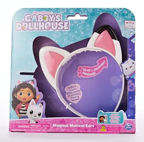 Gabby's Dollhouse, le magiche orecchiette di Gabby, role play di Gabby, per bambini dai 3 anni in su, con luci e suoni