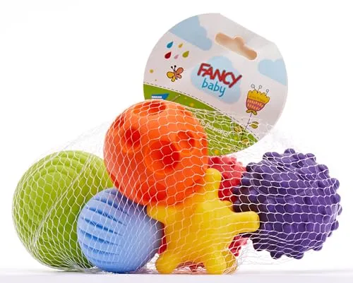 FANCY FancyBaby 6 palline sensoriali per neonati, Giochi educativi in aqua, Palla morbida, Idea regalo