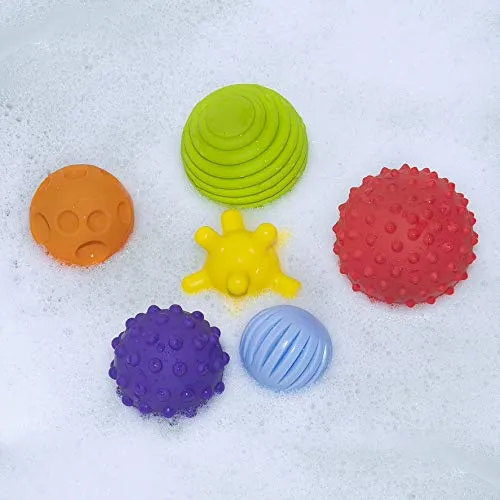 FANCY FancyBaby 6 palline sensoriali per neonati, Giochi educativi in aqua, Palla morbida, Idea regalo
