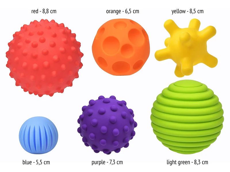 FANCY FancyBaby 6 palline sensoriali per neonati, Giochi educativi in aqua, Palla morbida, Idea regalo