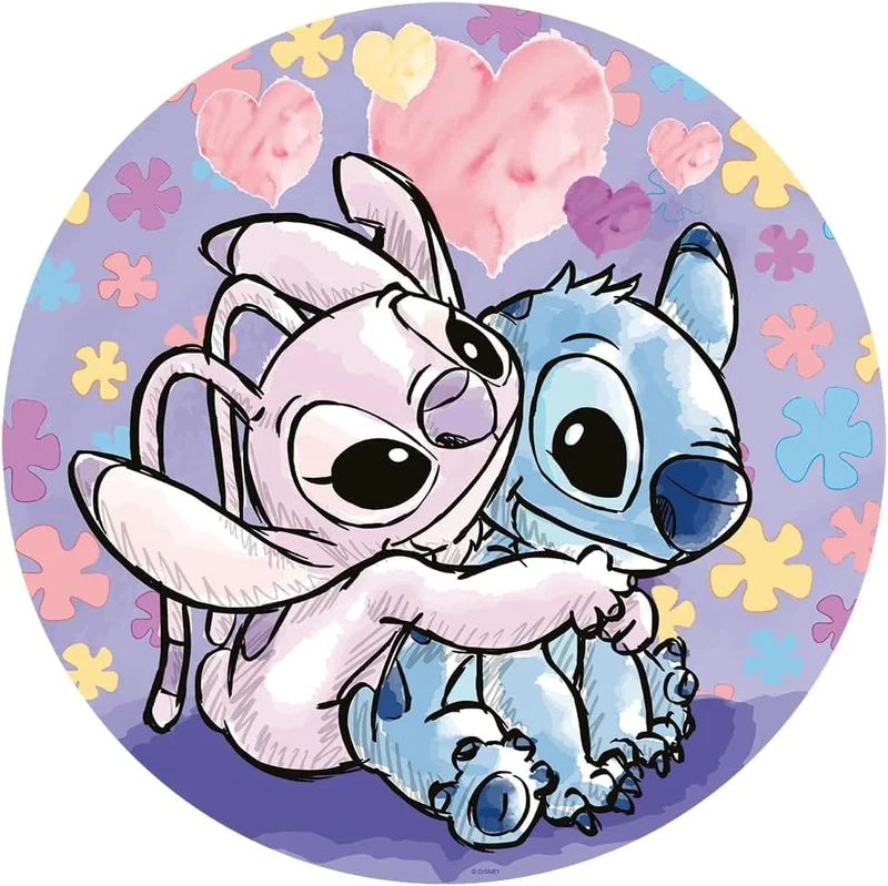 Ravensburger - Puzzle Disney Stitch per Adulti, 500 Pezzi, Collezione Circolare, Idea Regalo per Lei o Lui, Forma Rotonda 52x52cm