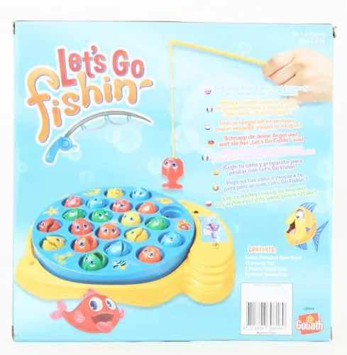 Goliath Let's Go Fishin', Gioco Orginale della Pesca, dai 3 Anni, Gioco d'Azione con Pesci e Canna da Pesca, Giochi per Bambini da Regalare