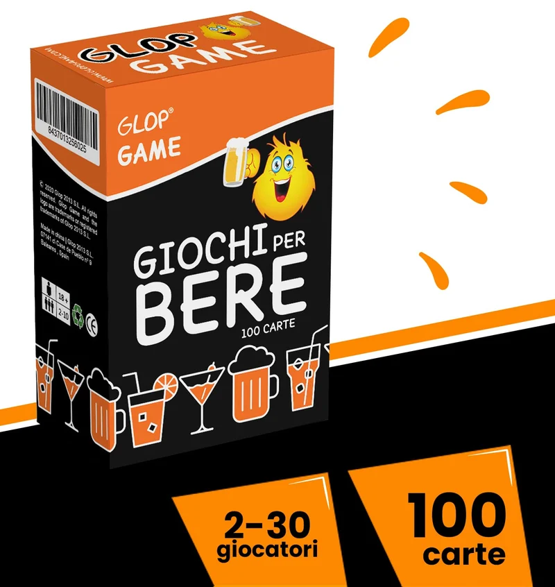 GLOP Game - Giochi da Tavolo Adulti Alcolici di Carte per Bere - Drinking Game - Regali Simpatici e Divertenti - Idee Regalo per Lei e Lui, per Natale, Amica, Amiche