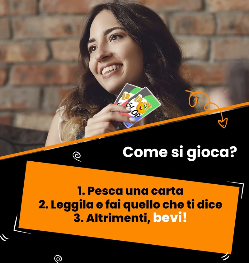 GLOP Game - Giochi da Tavolo Adulti Alcolici di Carte per Bere - Drinking Game - Regali Simpatici e Divertenti - Idee Regalo per Lei e Lui, per Natale, Amica, Amiche