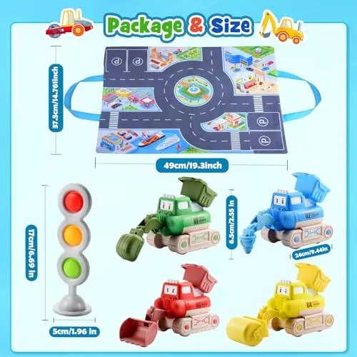 Geebiiny Giochi Bambini 1 2 3 Anni, Set di Macchinine per Bambini Regalo Bambino 1 Anno Gioco Bambino 1 2 3 Anni Giocattoli Bambino Giochi Bimbo 1 2 3 Anni Maschio Giochi per Bambini 1 Anno