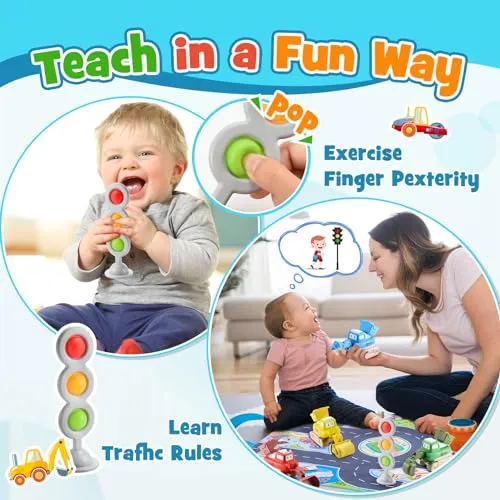 Geebiiny Giochi Bambini 1 2 3 Anni, Set di Macchinine per Bambini Regalo Bambino 1 Anno Gioco Bambino 1 2 3 Anni Giocattoli Bambino Giochi Bimbo 1 2 3 Anni Maschio Giochi per Bambini 1 Anno