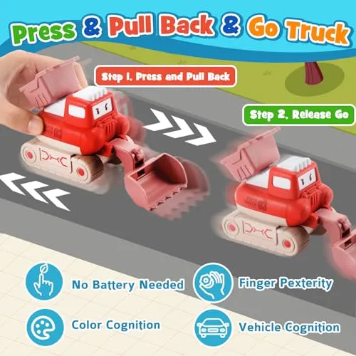 Geebiiny Giochi Bambini 1 2 3 Anni, Set di Macchinine per Bambini Regalo Bambino 1 Anno Gioco Bambino 1 2 3 Anni Giocattoli Bambino Giochi Bimbo 1 2 3 Anni Maschio Giochi per Bambini 1 Anno