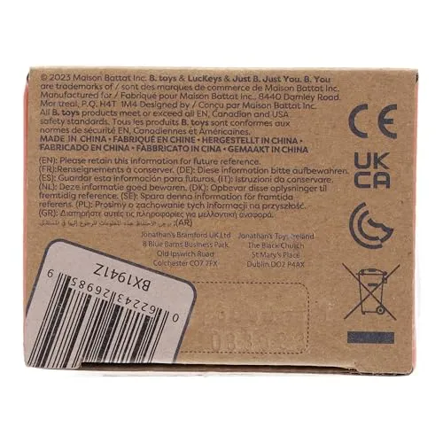 B. LucKeys - 4 Chiavi Auto Giocattolo strutturate per Neonati e Bambini - Blu - Torcia elettrica e 3 Suoni Auto - Non tossico - Giocattoli interattivi per dentizione - 10 Mesi +
