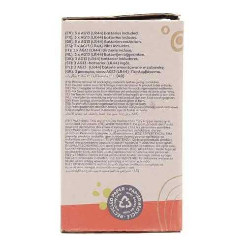 B. LucKeys - 4 Chiavi Auto Giocattolo strutturate per Neonati e Bambini - Blu - Torcia elettrica e 3 Suoni Auto - Non tossico - Giocattoli interattivi per dentizione - 10 Mesi +