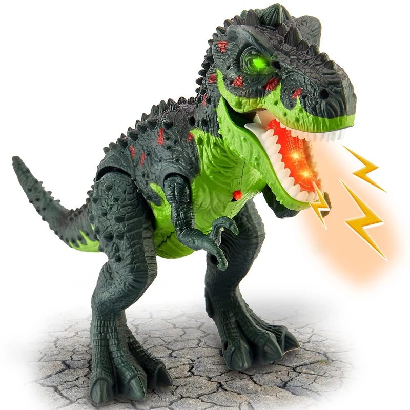 HYAKIDS T Rex Dinosauro Giocattolo con Acqua Spray, Giochi Dinosauri per Bambini 3 4 5 6 Anni, Tyrannosaurus Rex, Cammina, Luci e Suoni, Dinosauro Gigante Regalo per Ragazzi Ragazze