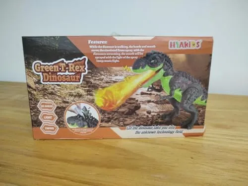 HYAKIDS T Rex Dinosauro Giocattolo con Acqua Spray, Giochi Dinosauri per Bambini 3 4 5 6 Anni, Tyrannosaurus Rex, Cammina, Luci e Suoni, Dinosauro Gigante Regalo per Ragazzi Ragazze