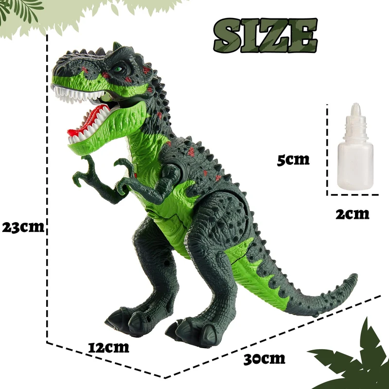 HYAKIDS T Rex Dinosauro Giocattolo con Acqua Spray, Giochi Dinosauri per Bambini 3 4 5 6 Anni, Tyrannosaurus Rex, Cammina, Luci e Suoni, Dinosauro Gigante Regalo per Ragazzi Ragazze