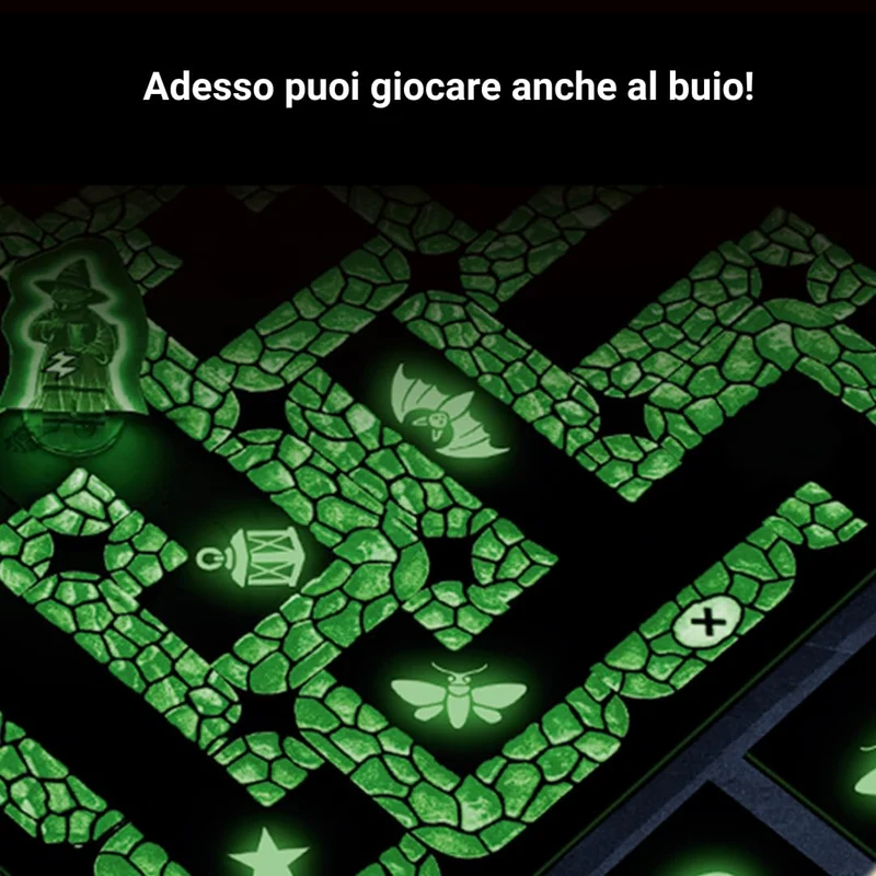 Ravensburger - Labirinto Glow in The Dark, Gioco da Tavolo per Tutta la Famiglia, 2-4 Giocatori, Idea Regalo per Bambini 7+ Anni, Edizione in Italiano