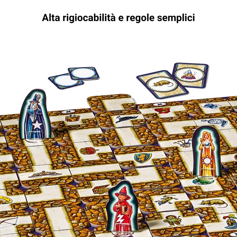 Ravensburger - Labirinto Glow in The Dark, Gioco da Tavolo per Tutta la Famiglia, 2-4 Giocatori, Idea Regalo per Bambini 7+ Anni, Edizione in Italiano