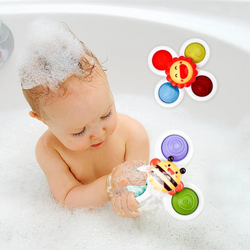 Fousenuk 3 Pezzi Spinner Bambini, Gioco Giochi Seggiolone Ventosa, Ventosa Spinner Giocattoli, Giocattolo per Ventosa, Ventose Girevoli Giocattoli per Bambini,Giocattoli Sensoriali per Bambini