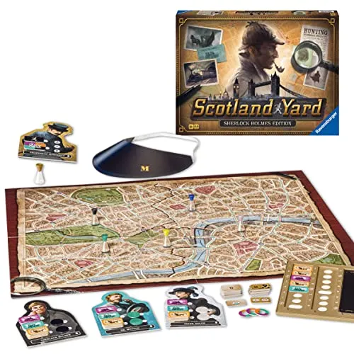 Ravensburger - Scotland Yard Sherlock Holmes, Gioco da Tavolo per Tutta la Famiglia, 2-6 Giocatori, Idea Regalo per Bambini 10+ Anni, Edizione in Italiano