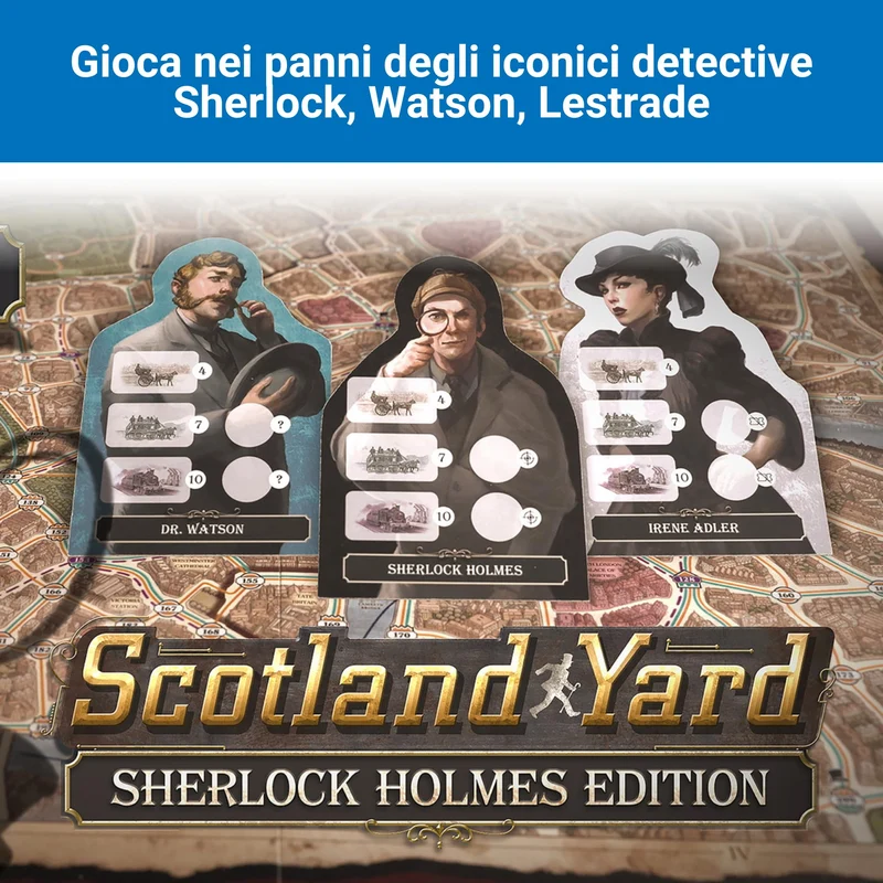 Ravensburger - Scotland Yard Sherlock Holmes, Gioco da Tavolo per Tutta la Famiglia, 2-6 Giocatori, Idea Regalo per Bambini 10+ Anni, Edizione in Italiano