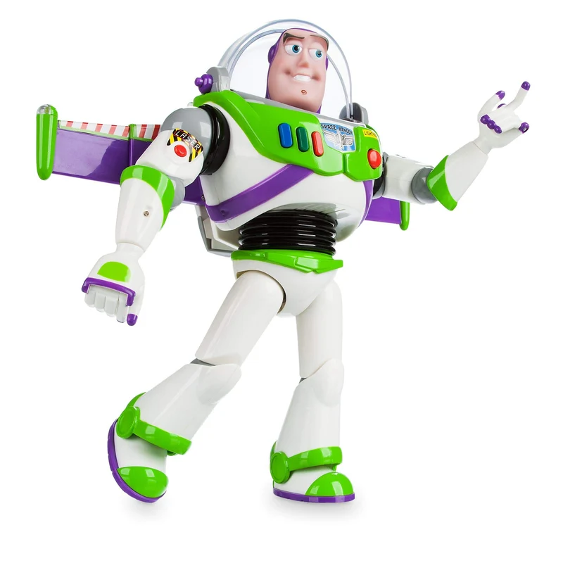 Disney Store Action figure parlante interattiva di Buzz Lightyear di Toy Story, 30 cm/11", con più di 10 frasi in inglese, interagisce con altri personaggi e giocattoli, luci laser, età 3+