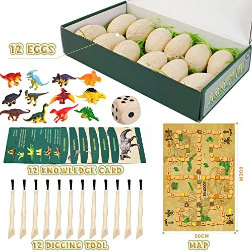 Joozmui Dinosauri per Bambini, Dinosauro Giocattolo Giocattoli Bambino 4-9 anni Gioco Regalo Bambino 4-9 anni Maschio Dinosauri Regalini