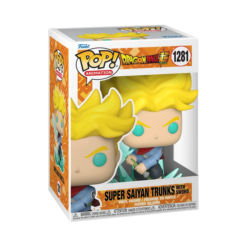 Funko Pop! Animation: DBS - Super Saiyan Trunks With Sword - Dragon Ball - Figura in Vinile da Collezione - Idea Regalo - Merchandising Ufficiale - Giocattoli per Bambini e Adulti - Anime Fans