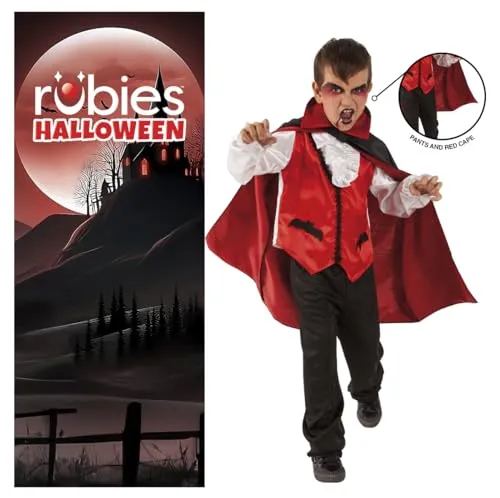 Rubies Costume del Conte Dracula per bambino, Abito con camicia bianca, gilet, mantello e pantaloni, Rubies ufficiale per Halloween, S (3-4 anni)