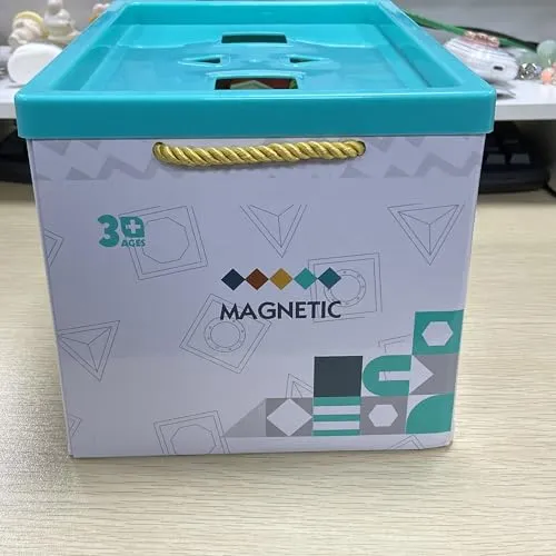 Gavgroom Costruzioni Magnetiche 80 Pezzi Colorati Costruzioni per Bambini 3 Anni Magneti Bambini con 1 Auto Tessere Magnetiche per Bambini da 3 4 5 6 7 8