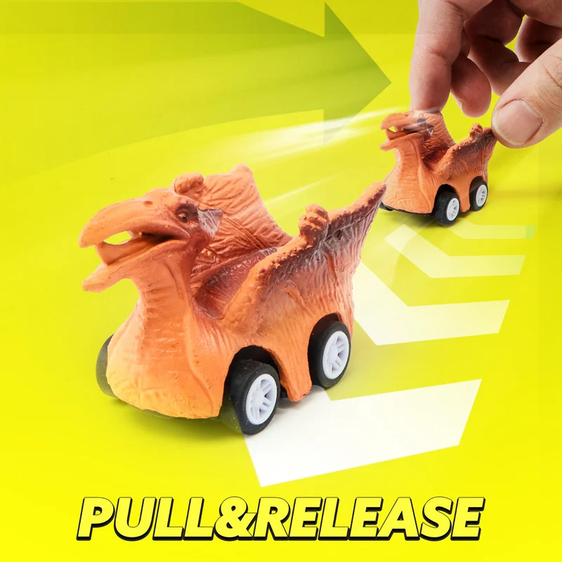 JOYIN 13 Pcs Dinosaur Toy Car Transporter for Kids, con 12 veicoli dinosauro retrattili, 1 camion trasporto dinosauri giocattolo con musica, suoni, luci, 1 elicottero